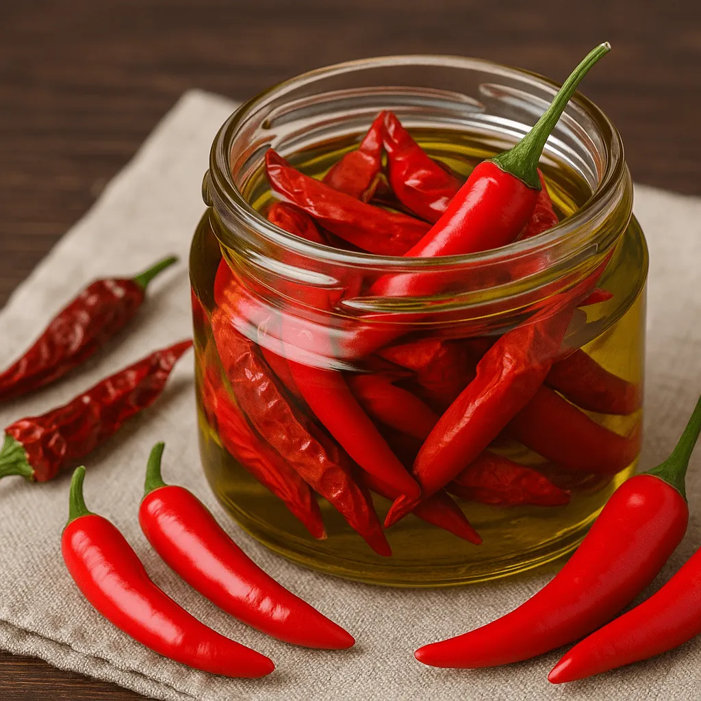 Kako Čuvati Svježe i Suhe Ljute Papričice u Maslinovom Ulju
