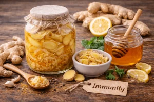 Kako Napraviti Domaći Fermentirani Đumbir s Medom za Imunitet