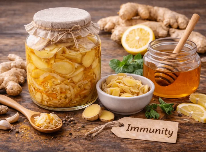 Kako Napraviti Domaći Fermentirani Đumbir s Medom za Imunitet