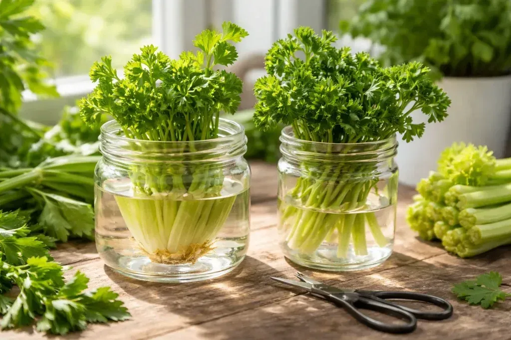 Kako Uzgojiti Vlastiti Peršin i Celer u Čaši Vode (Zero-Waste Metoda)