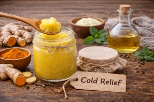 Kako Napraviti Domaću Mast za Prehladu od Đumbira, Kurkume i Ulja