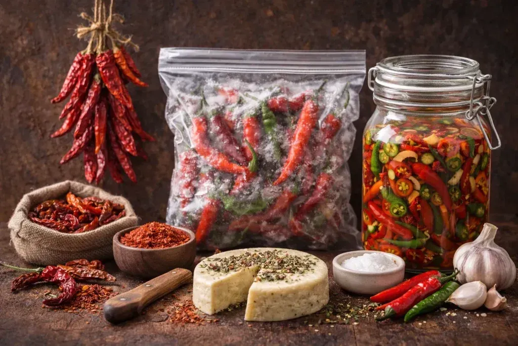 Kako Pravilno Spremiti Čili Papričice za Zimu – Sušenje, Zamrzavanje i Fermentacija