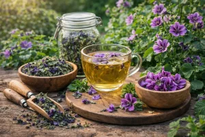 Čaj od Crnog Sljeza: Blagi Biljni Čaj za Kašalj