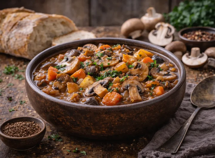 Biljni “Gulaš” od Gljiva – Savršeno Zimsko Jelo Bez Mesa