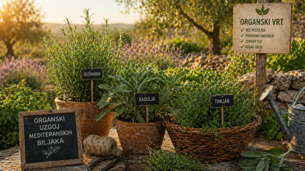 Organski Uzgoj Mediteranskih Biljaka – Ružmarin, Kadulja i Timijan u Organskom Vrtu