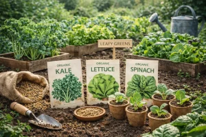 Organski Uzgoj Lisnatog Povrća iz Sjemena – Prirodan Početak, Snažne Biljke i Stalan Urod