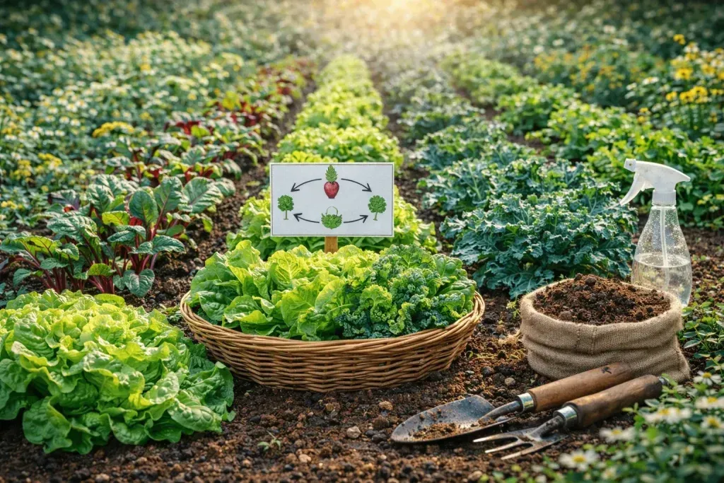 Organski Uzgoj Lisnatog Povrća uz Pametan Plodored – Manje Bolesti i Više Svježine