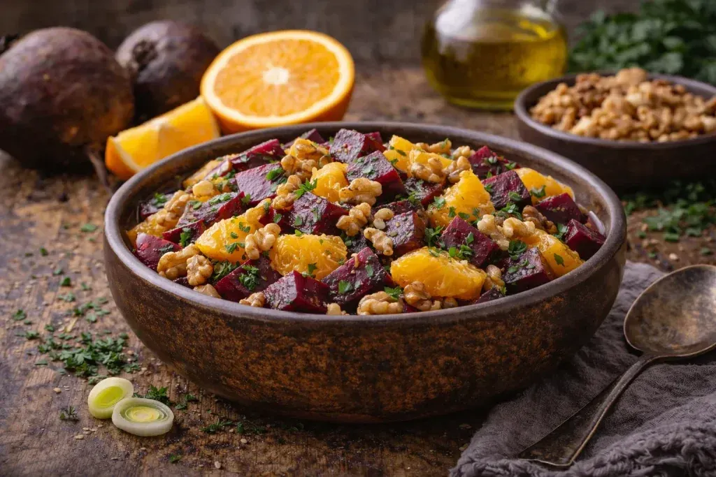 Zimska Salata od Cikle, Naranče i Oraha – Vitaminska Bomba