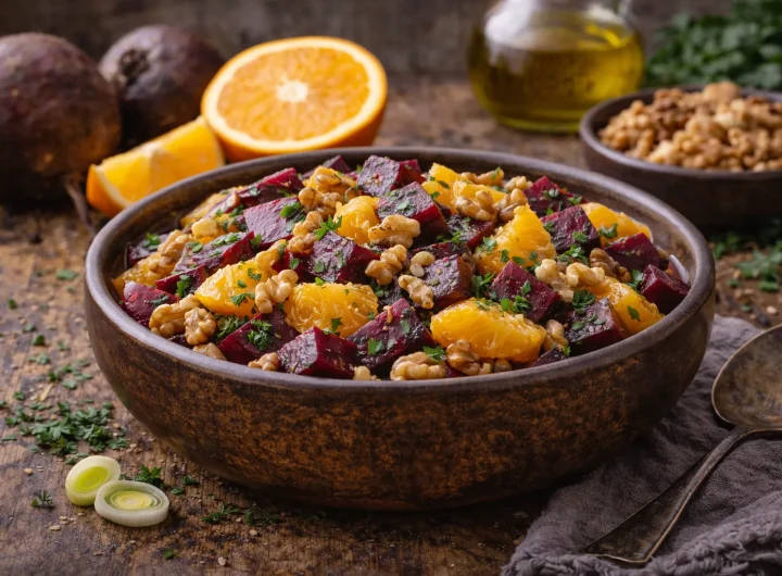 Zimska Salata od Cikle, Naranče i Oraha – Vitaminska Bomba