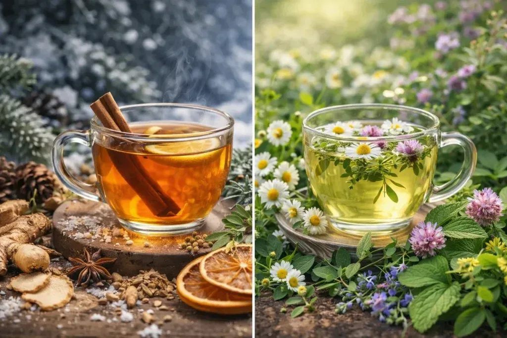 Razlika Između Zimskih i Proljetnih Biljnih Čajeva