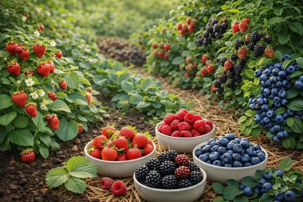 Organski Uzgoj Bobičastog Voća – Jagode, Maline, Kupine i Borovnice bez Pesticida