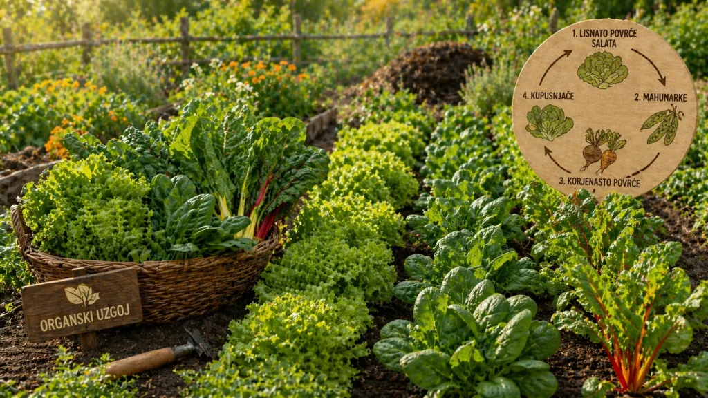 Organski Uzgoj Lisnatog Povrća uz Plodored – Salata, Špinat i Blitva