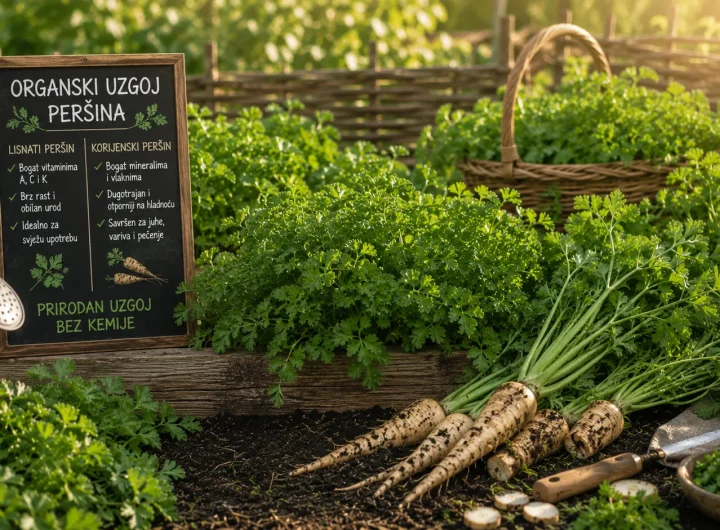 Organski Uzgoj Peršina – Prirodan Uzgoj Lisnatog i Korijenskog Peršina