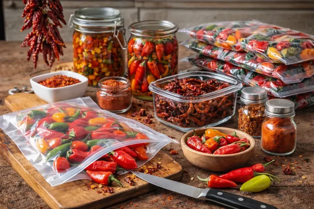 Sušenje, Zamrzavanje i Čuvanje Ljutih Papričica