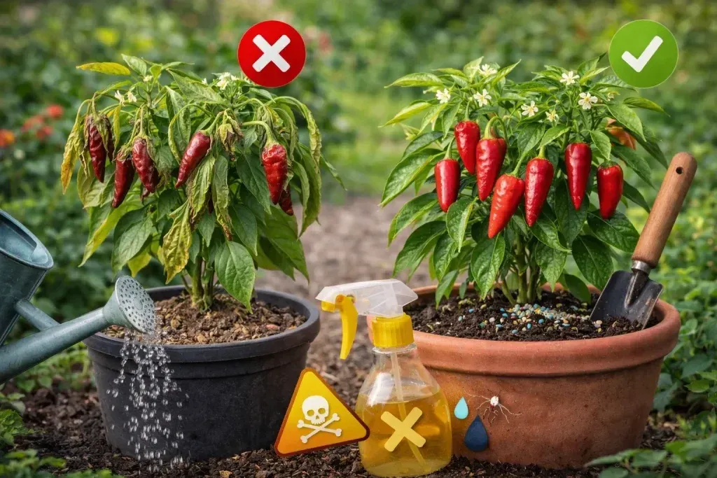 Najčešće Pogreške u Uzgoju Ljutih Papričica i Kako Ih Izbjeći