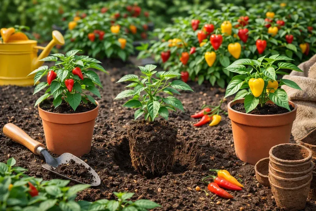Ljute Papričice: Presađivanje i Uzgoj na Otvorenom ili u Posudama