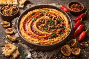 Humus s Sušenim Smokvama i Čilijem – Slatko-Pikantna Verzija Složenog Okusa