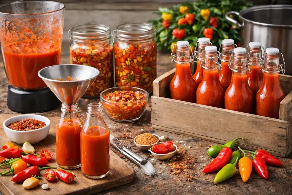 Ljute Papričice: Od Papričice do Boce – Izrada, Punjenje i Čuvanje Ljutih Umaka