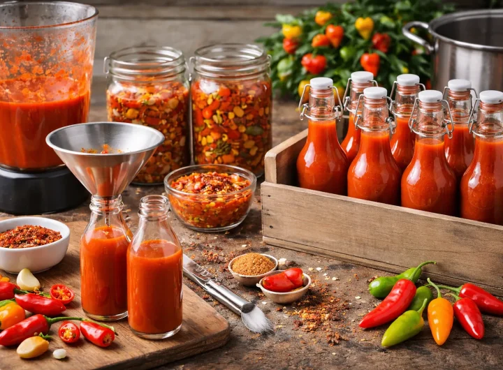 Ljute Papričice: Od Papričice do Boce – Izrada, Punjenje i Čuvanje Ljutih Umaka