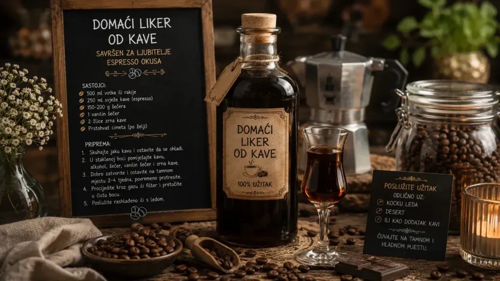 Domaći Liker od Kave – Savršen za Ljubitelje Espresso Okusa