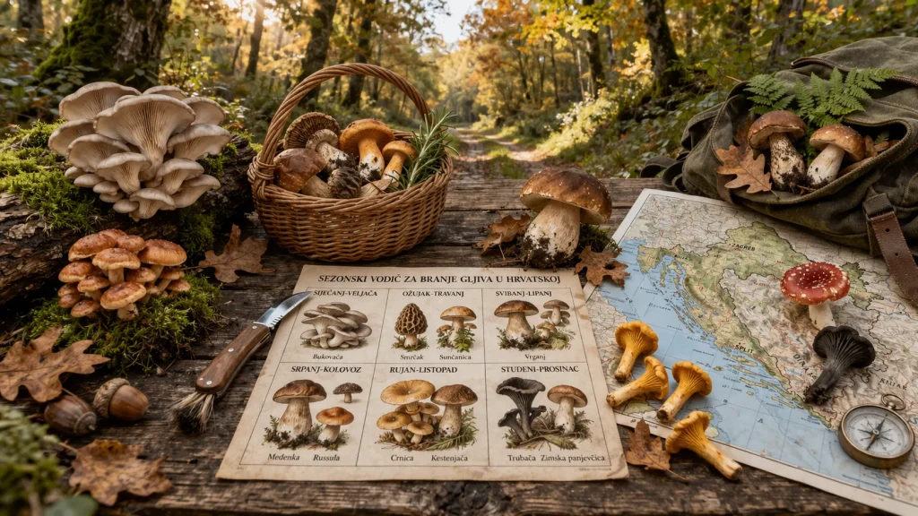 Sezonski Vodič Za Branje Gljiva u Hrvatskoj
