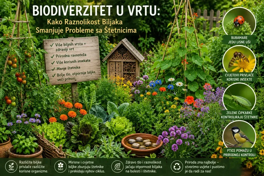 Biodiverzitet u Vrtu: Kako Raznolikost Biljaka Smanjuje Probleme sa Štetnicima
