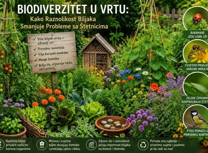 Biodiverzitet u Vrtu: Kako Raznolikost Biljaka Smanjuje Probleme sa Štetnicima