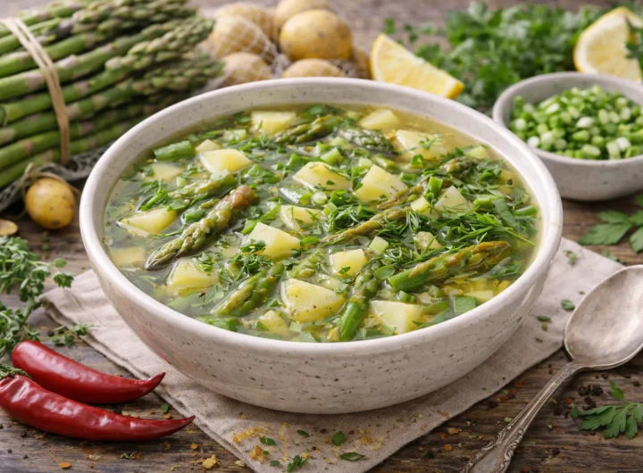 Proljetna Juha od Šparoga i Mladog Krumpira