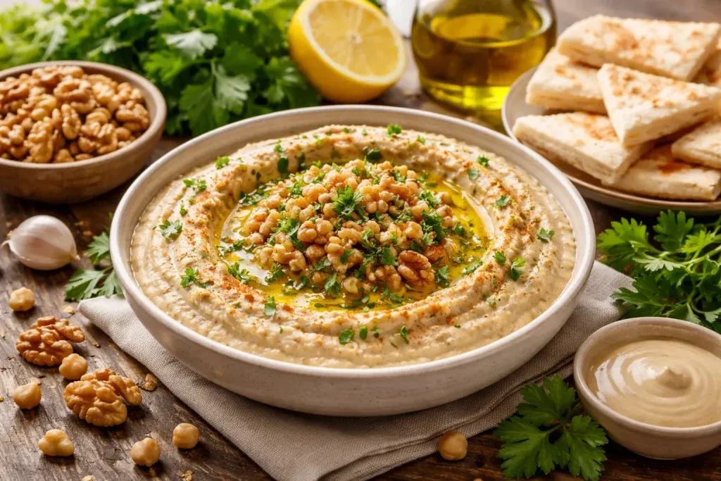 Humus s Orasima i Peršinom – Orašasta Kombinacija Svježeg Karaktera