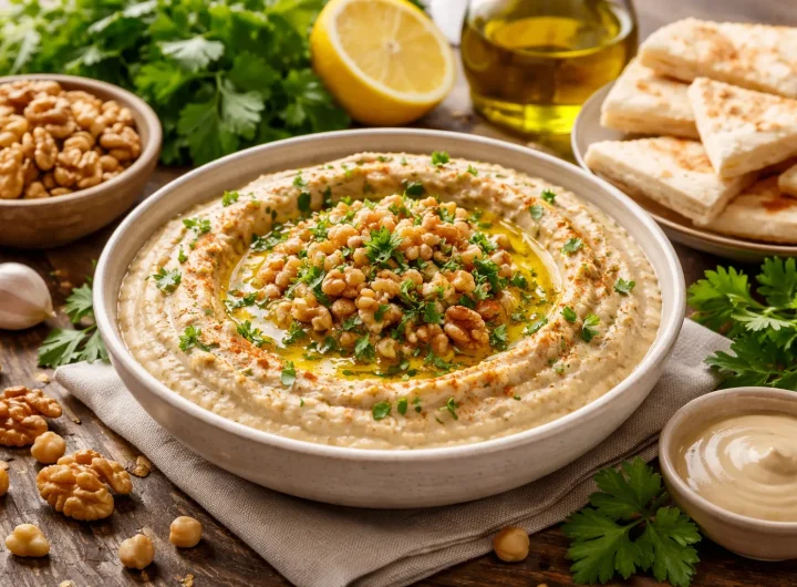 Humus s Orasima i Peršinom – Orašasta Kombinacija Svježeg Karaktera