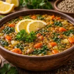 Juha od Leće i Povrća s Laganim Citrusnim Dodirom