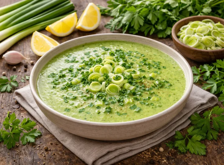 Proljetna Juha od Mladog Poriluka i Peršina – Lagana Zelena Juha Svježeg Okusa