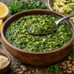 Zeleni Pesto od Peršina i Limunove Korice – Osvježavajući Umak za Tjesteninu i Namaze