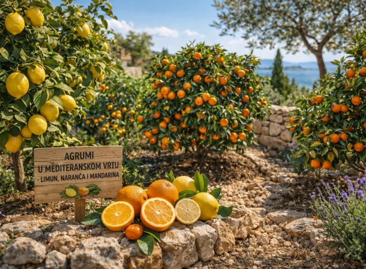 Agrumi u Mediteranskom Vrtu – Limun, Naranča i Mandarina