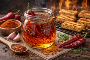 Maslinovo Ulje s Dimljenom Paprikom i Čilijem – Blago Dimljena Pikantnost za Grill i Marinade