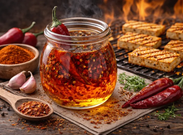 Maslinovo Ulje s Dimljenom Paprikom i Čilijem – Blago Dimljena Pikantnost za Grill i Marinade