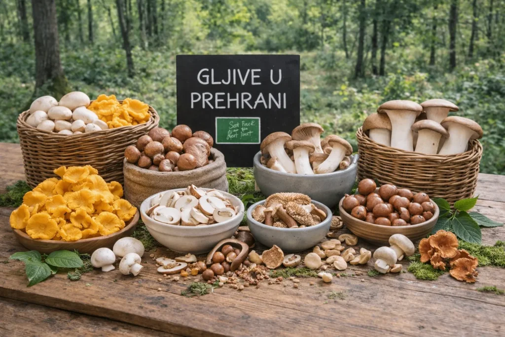 Gljive u Prehrani: Zdravstvene Prednosti i Nutritivne Vrijednosti