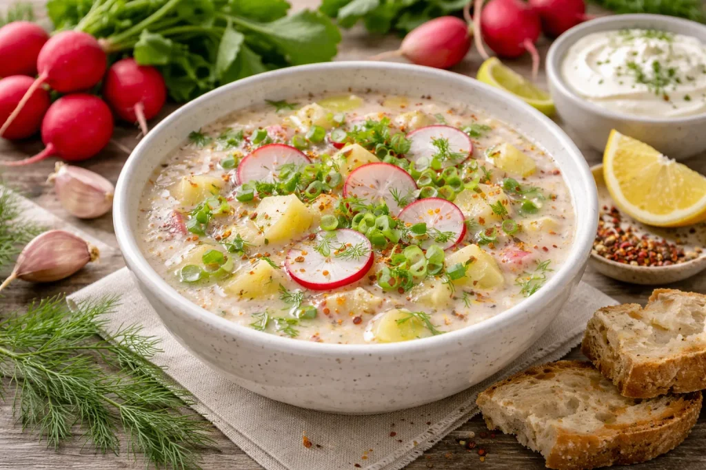 Proljetna Juha od Rotkvica i Krumpira – Blago Pikantna Juha Nježne Teksture