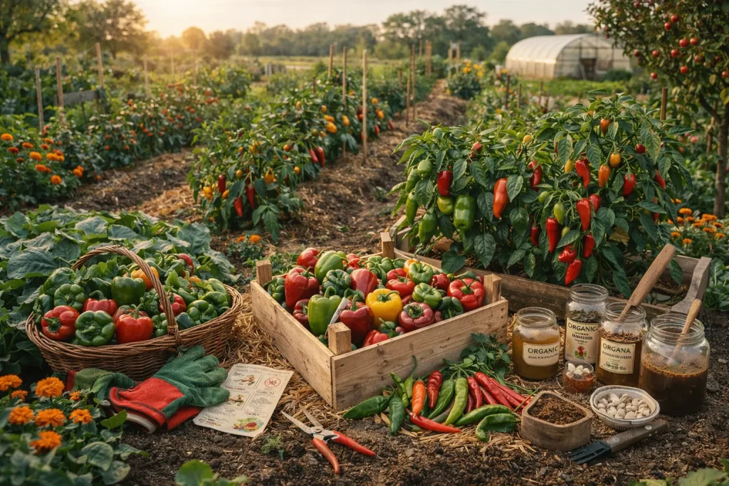 Organski Uzgoj Paprike i Čilija: Savjeti za Bogatu Berbu