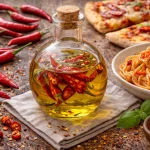 Maslinovo Ulje s Ljutim Papričicama – Čista Pikantna Snaga za Pizzu, Tjesteninu i Pečeno Povrće