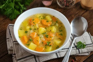 Bistra Juha od Krumpira i Mrkve – Tradicionalna Topla Juha Nježne Teksture