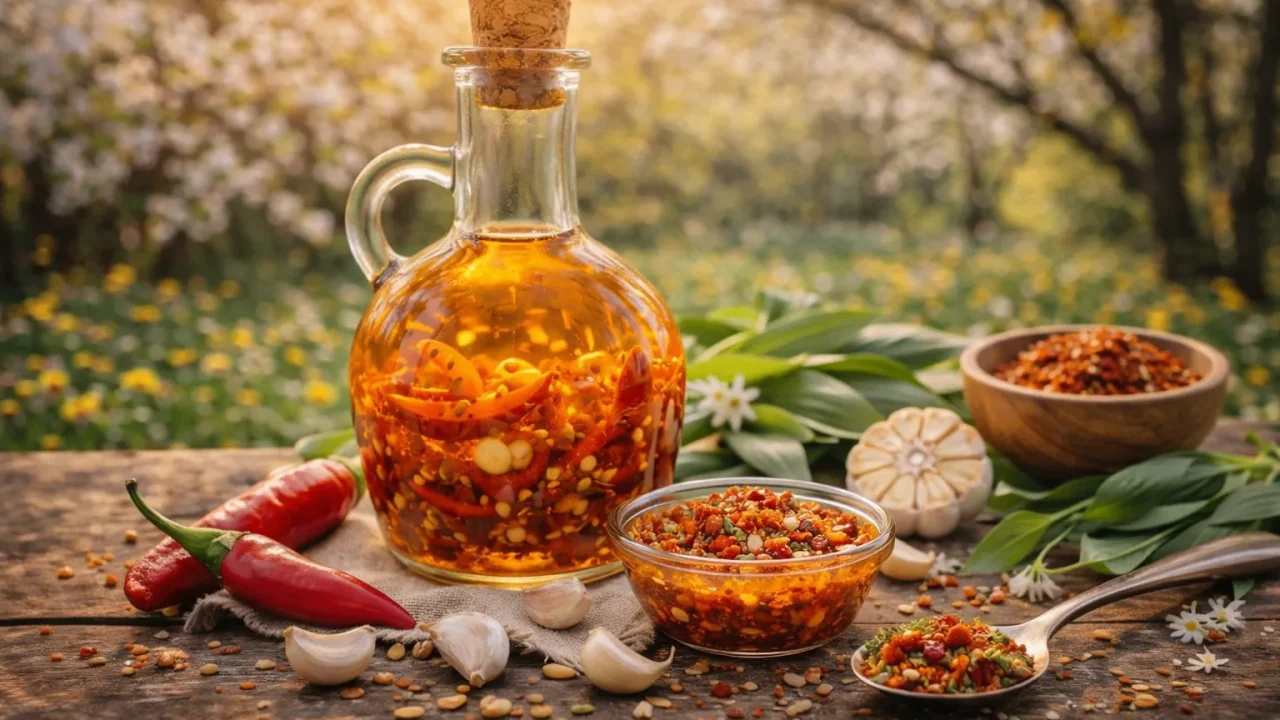 Maslinovo Ulje s Fermentiranim Čilijem i Češnjakom – Duboka Zaokružena Pikantnost s Prirodnom Umami Notom