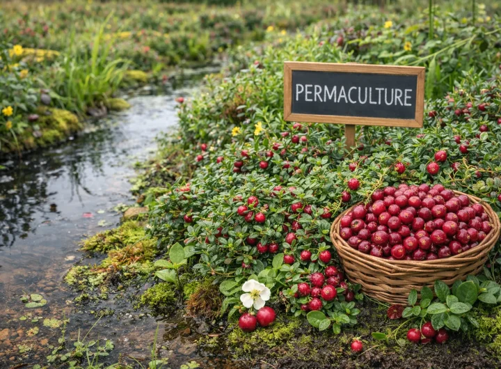 Permakulturni Uzgoj Brusnica – Kiseli Plodovi u Harmoniji s Vlažnim Tlom
