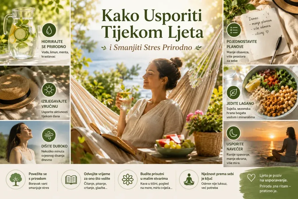 Kako Usporiti Tijekom Ljeta i Smanjiti Stres Prirodno