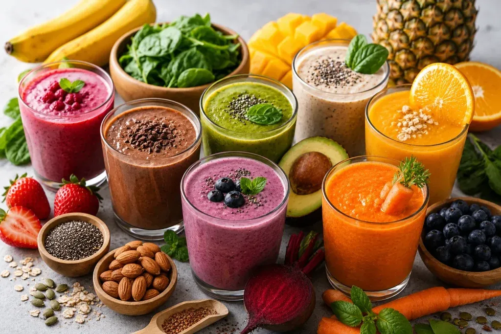Smoothie na Biljnoj Bazi: Veliki Vodič za Pripremu + 35 Zdravih Veganskih Recepata