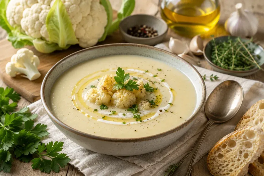 Krem Juha od Cvjetače – Baršunasta Povrtna Juha s Laganim Aromatičnim Dodirom