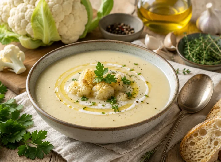 Krem Juha od Cvjetače – Baršunasta Povrtna Juha s Laganim Aromatičnim Dodirom