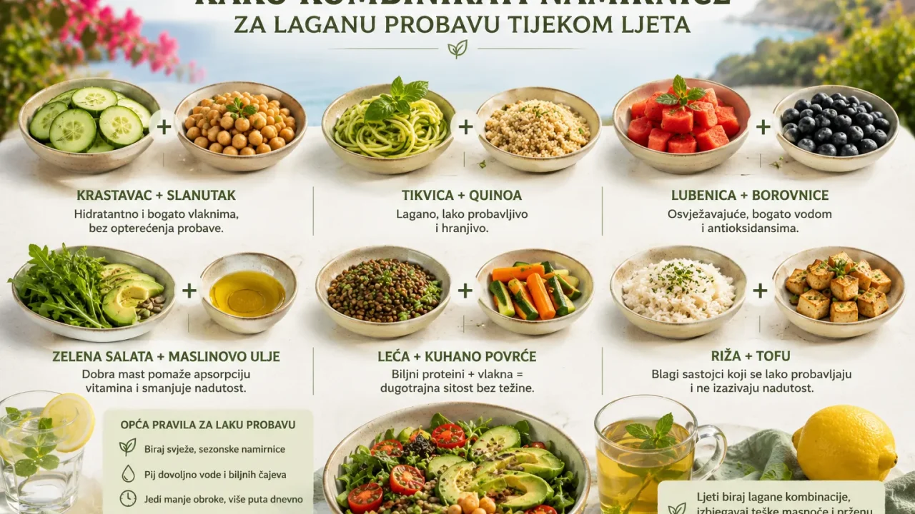 Kako Kombinirati Namirnice za Laganu Probavu Tijekom Ljeta