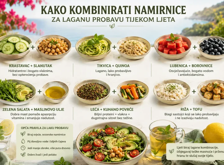 Kako Kombinirati Namirnice za Laganu Probavu Tijekom Ljeta