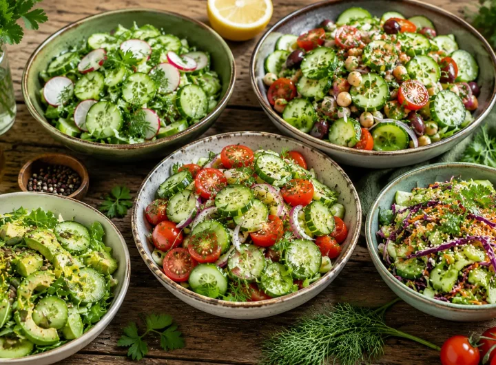 Svježe Salate s Krastavcima: Lagani Veganski Recepti za Svaki Dan